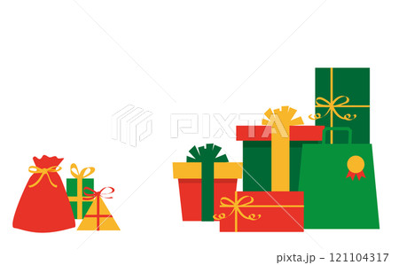 かわいいクリスマスギフトのイラスト背景素材 かわいいクリスマスギフトのイラスト背景素材 121104317