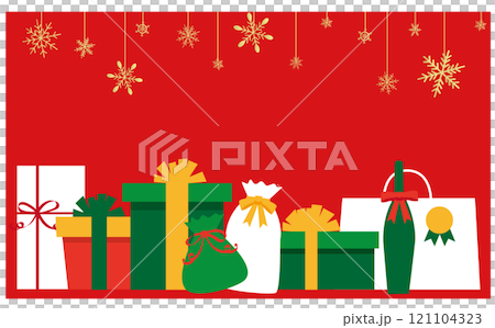 Cute Christmas gift illustration background material 121104323