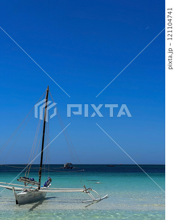Seaboats on Boracay island white beach philippines Seaboats on Boracay island white beach philippines 121104741