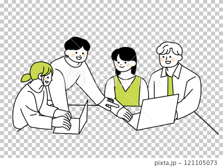 大學生在大學開會的插畫 121105073