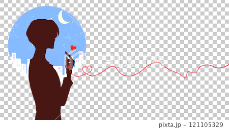 A man tied with the red thread of fate - Shadow art 121105329