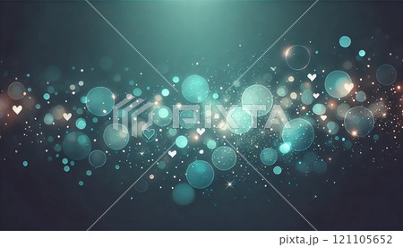 アクアブルーとシルバーハートの舞う玉ボケ背景 ~冷たく澄んだ夜の調べ~ アクアブルーとシルバーハートの舞う玉ボケ背景 ~冷たく澄んだ夜の調べ~ 121105652