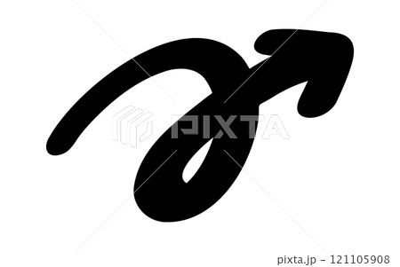 Hand drawn arrow vector icons. Doodle sketch black arrow design for business plan and education. Hand drawn arrow vector icons. Doodle sketch black arrow design for business plan and education. 121105908