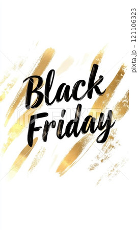 Promotional design: Text Black Friday set against dynamic background, perfect for use as wallpaper, banner, offering copy space for advertising messages, capturing essence of this retail event Promotional design: Text Black Friday set against dynamic background, perfect for use as wallpaper, banner, offering copy space for advertising messages, capturing essence of this retail event 121106323