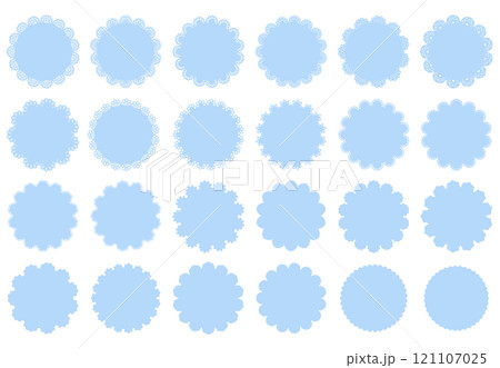 円形レースの装飾素材のセット 円形レースの装飾素材のセット 121107025