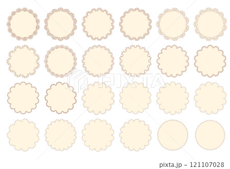 円形レースの装飾素材のセット 121107028