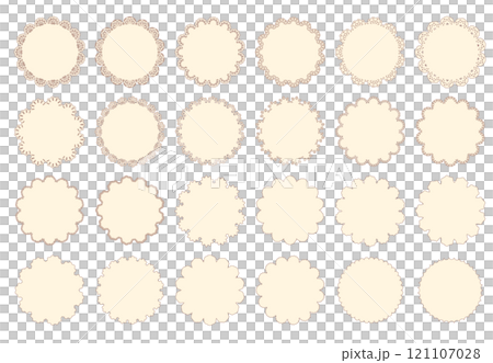 円形レースの装飾素材のセット 121107028