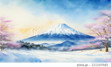 冬の富士山 121107085