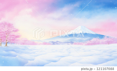 冬の富士山 121107088