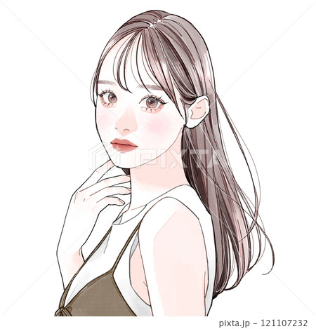 振り返る女性 振り返る女性 121107232