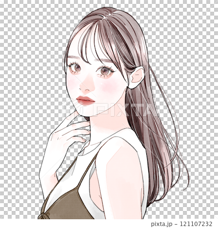 A woman looking back 121107232