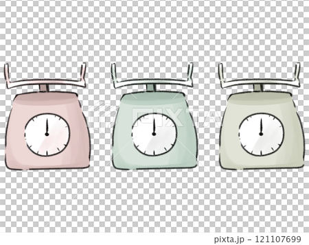 A set of cute retro scales 121107699
