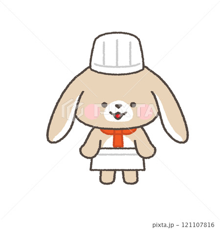 微笑むたれみみうさぎシェフ 微笑むたれみみうさぎシェフ 121107816