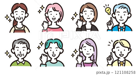人 人物 男性 女性 顔 アイコン アバター セット 人 人物 男性 女性 顔 アイコン アバター セット 121108258