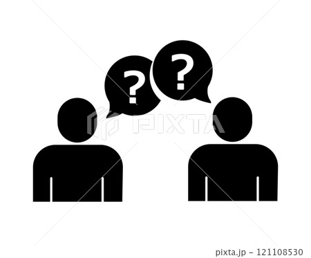 people icon with speech bubbles 121108530