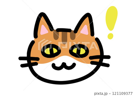 子猫の手描きイラスト。。 何かに気づいた猫の手描きイラストのイラスト素材 [121109377] - PIXTA