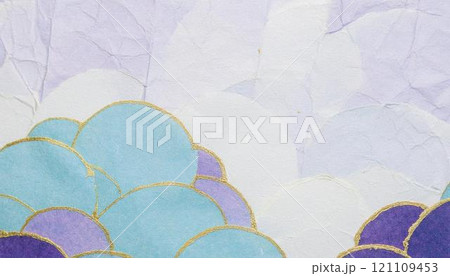 淡い色合いの優雅な和風イメージの背景素材（AI生成素材） 121109453