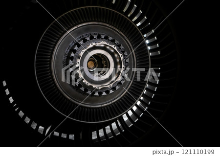 Airplane turbine background. Plane blades. Aviation detail Airplane turbine background. Plane blades. Aviation detail 121110199