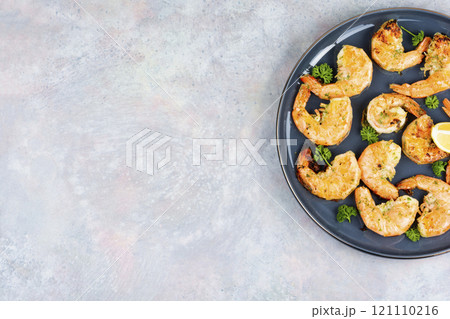 Prawns, grilled river shrimp. 121110216