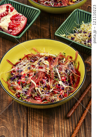 Sprouts and pomegranate salad. 121110223