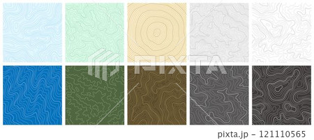 トポグラフィーの背景素材。自然や登山、キャンプなどのデザインに使える地形図素材 トポグラフィーの背景素材。自然や登山、キャンプなどのデザインに使える地形図素材 121110565