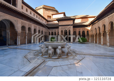 アルハンブラ宮殿のライオンの中庭 121110728