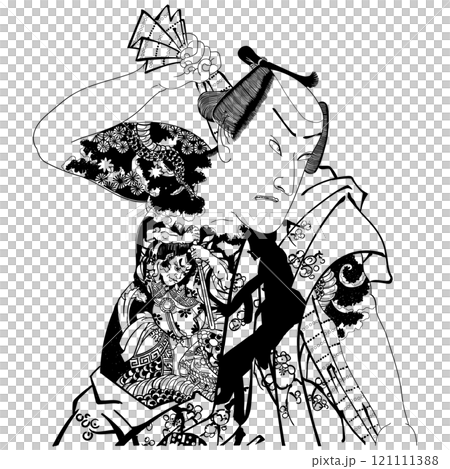 【夕涼穐七草　中村芝翫（四代目）】-【豊原国周】 121111388