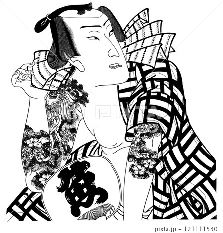 【三羽雀福 中村芝翫】-【豊原国周】 121111530