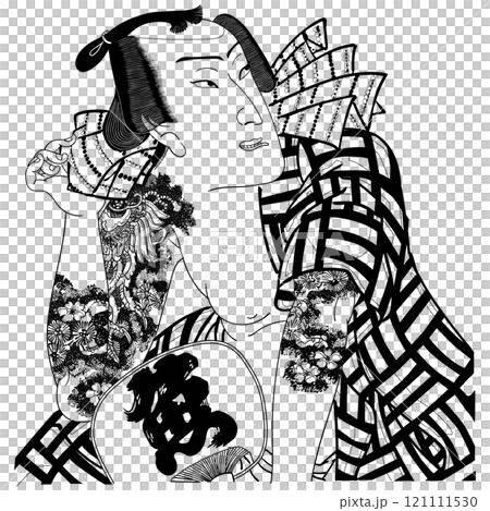 【三羽雀福 中村芝翫】-【豊原国周】 121111530