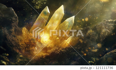 background with crystals in a fantasy style background with crystals in a fantasy style 121111736