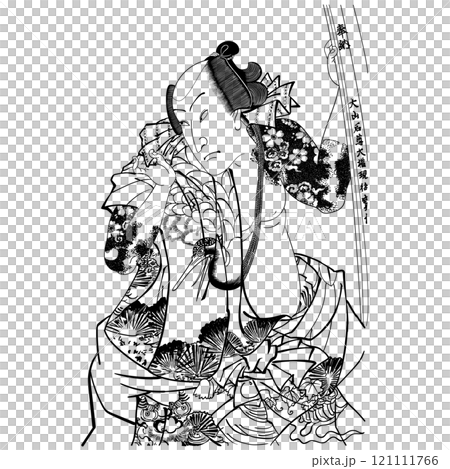 【櫓四天王大山へ・源氏雲ノ霧・坂東彦三郎】-【豊原国周】 121111766