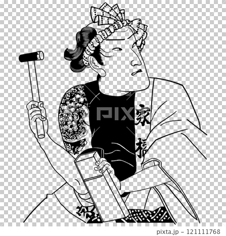 【三十六景之内・町大工】-【豊原国周】 121111768