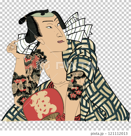 【三羽雀福】-【豊原国周】 121112013