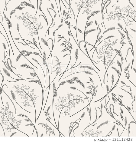 Seamless pattern with wild cereals. Seamless pattern with wild cereals. 121112428