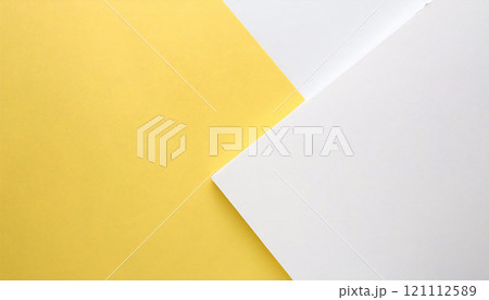 黄色と白のパステルカラー背景。ポップでカラフルな壁紙。2トーン背景。 121112589
