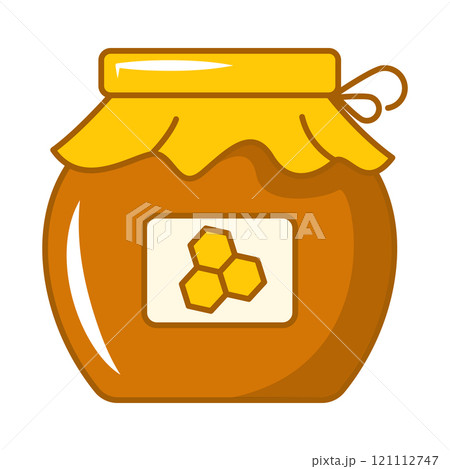 Honey jar line icon vector isolated Honey jar line icon vector isolated 121112747
