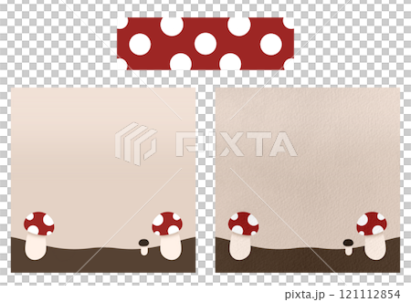 Cute Mushroom Paper With Red Polka Dot Tape Memo Paper Memo Pad Note Pad Paper Post It Digital Blank Paper Blank Note 121112854