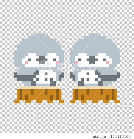 Pixel art of a stump and a friendly gray owl Pixel art of a stump and a friendly gray owl 121113160