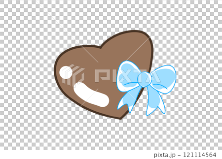 Heart with blue ribbon Heart with blue ribbon 121114564