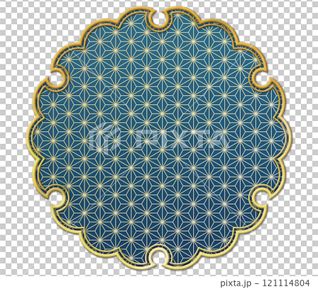 金色の雪輪のラインのある背景素材 121114804