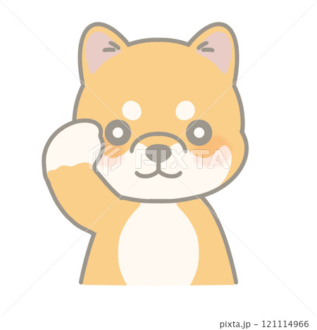 敬礼する柴犬のイラスト 敬礼する柴犬のイラスト 121114966
