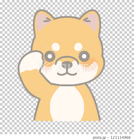敬礼する柴犬のイラスト 敬礼する柴犬のイラスト 121114966