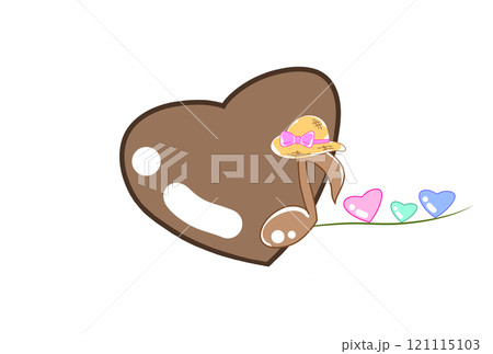 かわいいハートと音符 121115103