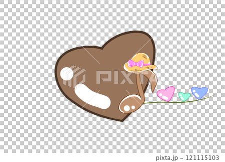 かわいいハートと音符 121115103