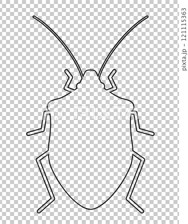 Stink bug silhouette 121115363