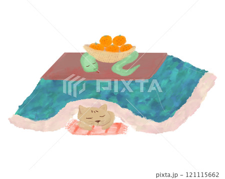 猫とへびのほのぼのとしたイラスト 巳年 寝正月 猫とへびのほのぼのとしたイラスト 巳年 寝正月 121115662