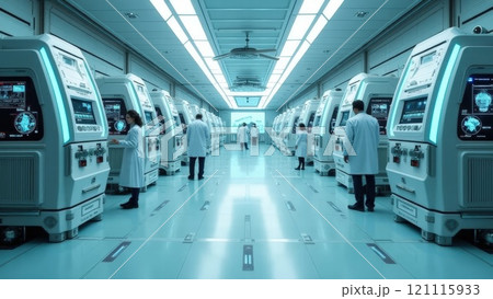 AI Lab with scientists at work 121115933