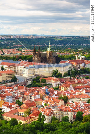 Stunning Panoramic View of Prague Castle and Lesser Town in Prague, Czech Republic, 2023 Stunning Panoramic View of Prague Castle and Lesser Town in Prague, Czech Republic, 2023 121117944