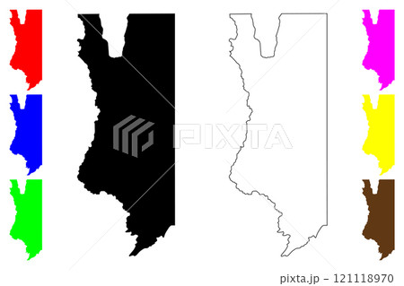 Rich County, State of Utah (U.S. county, United States of America, USA, U.S., US) map vector illustration, scribble sketch Rich map 121118970