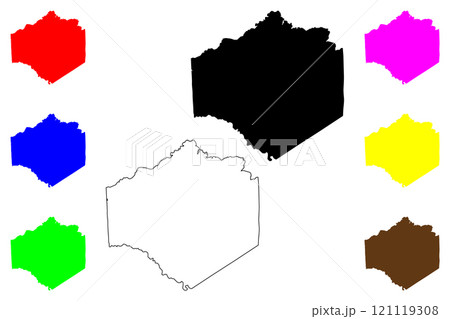 Dinwiddie County, Commonwealth of Virginia (U.S. county, United States of America, USA, U.S., US) map vector illustration, scribble sketch Dinwiddie map 121119308